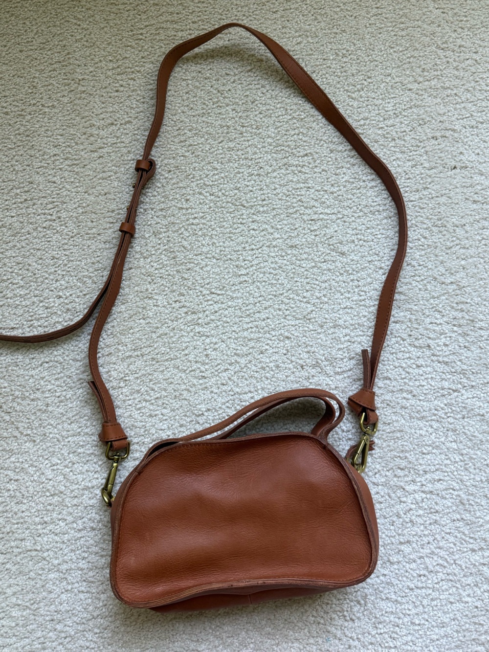 Madewell Chestnut Brown Leather Crossbody Bag - Picture 2 of 7